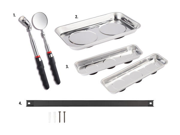 Set d'outils d'inspection/​plateau magnétique/​barre magnétique