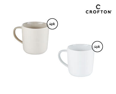 Ceramic Dinnerware 4 Pack – White or Stone