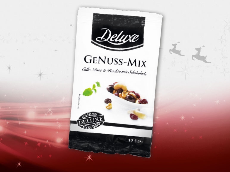 Mélange de fruits, noix et chocolat