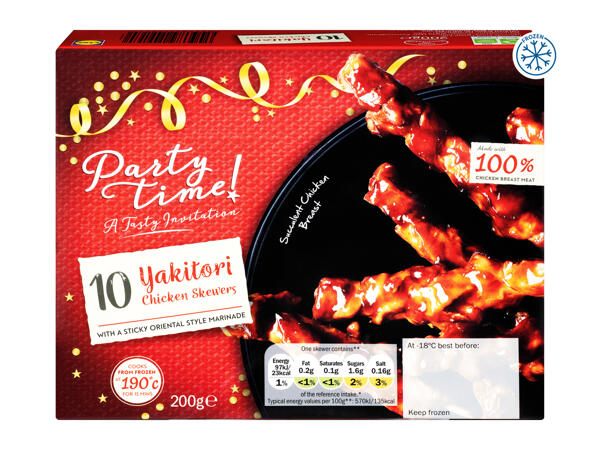 Partytime Chicken Breast Skewers assorted