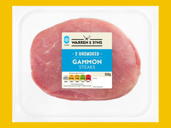 Warren & Sons 2 Gammon Steaks