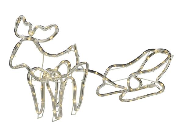 Livarno Home 3D Reindeer With Sleigh Rope Light Figure