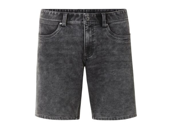 Esmara Men Men's Black Jersey Denim Shorts