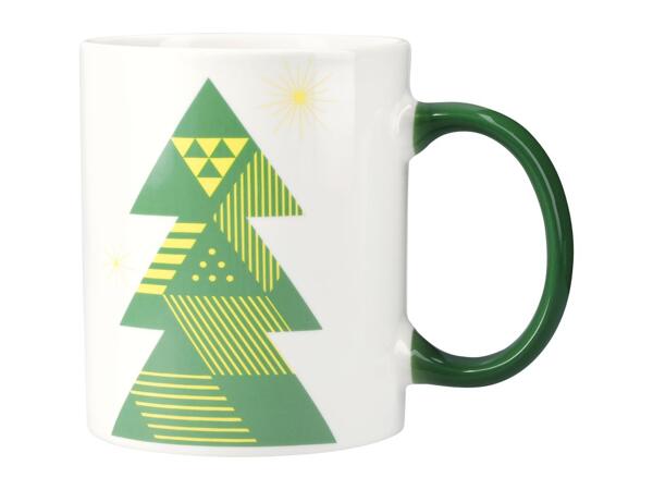 Silvercrest Christmas Mug With Christmas Trees Design