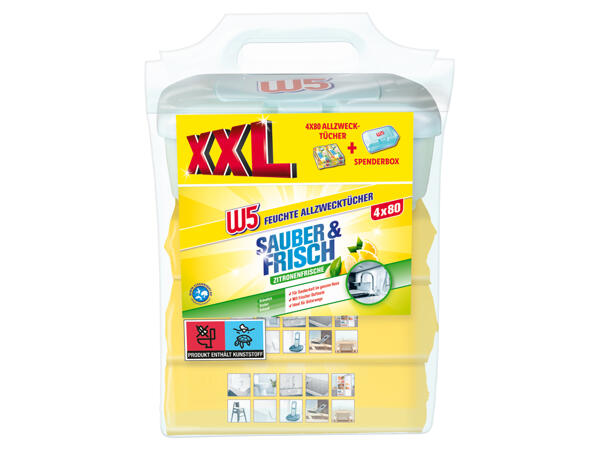 Feuchte Allzwecktücher 4x 80 Stk.-Pkg.