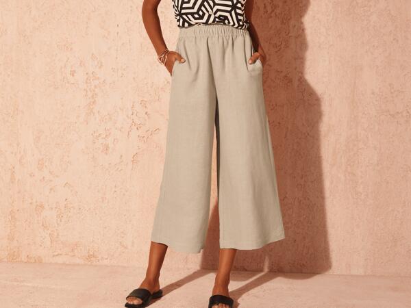 Damen Leinen-Culotte