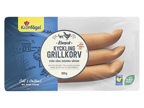 Kronfågel kycklinggrillkorv, tjock