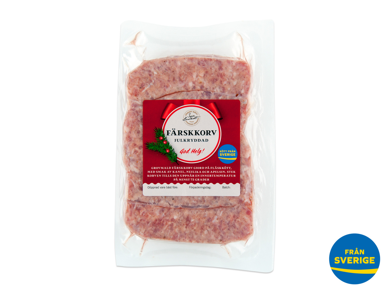 JULKRYDDAD FÄRSKKORV