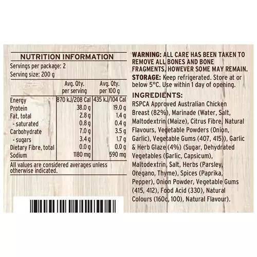 RSPCA Approved Chicken Breast Steaks Garlic & Herb 400g
