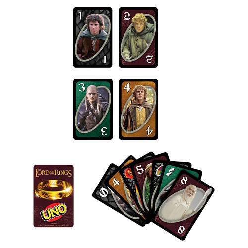 UNO Spiderman or Lord of the Rings Theme Card Game