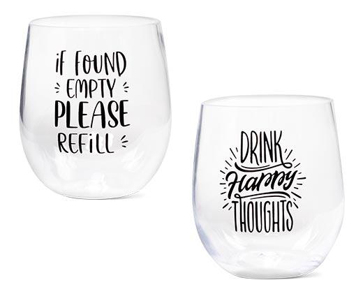 Crofton 4pk Plastic Wine Glasses