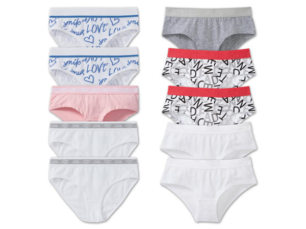 Mädchen Slip/Hipster, 5 Stück