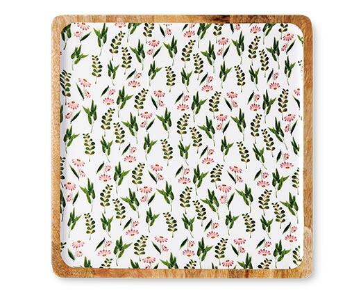 Crofton Enameled Wood Serving Tray