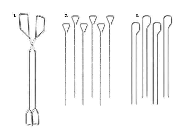 Ustensiles de barbecue en acier inoxydable