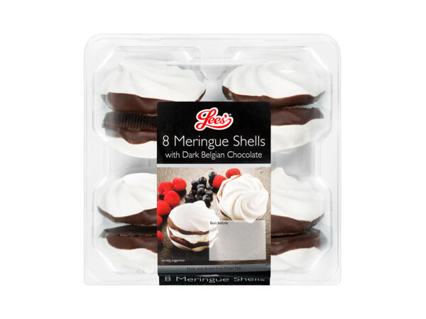 Lees' 8 Dark Chocolate Meringue Shells