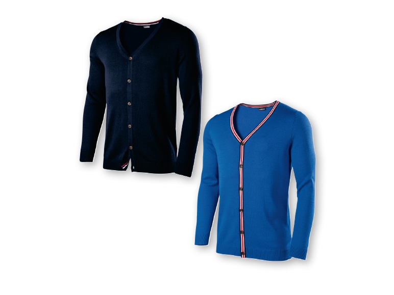 Livergy Men's V-Neck Fine Knit Cardigan