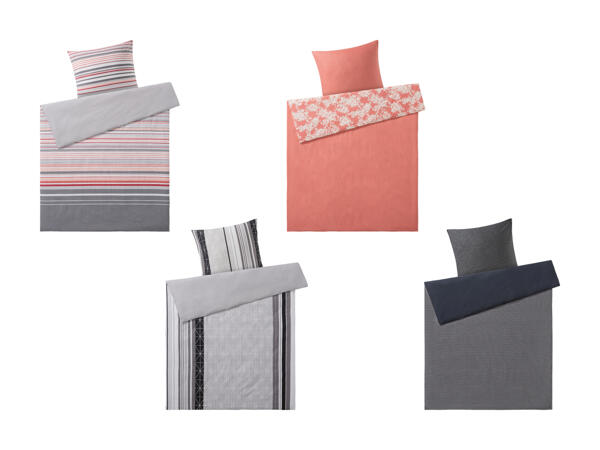 Parure de lit réversible en coton renforcé