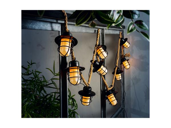 Solar Flaming Lantern String Lights