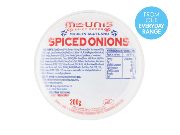MRS Unis Spiced Onions