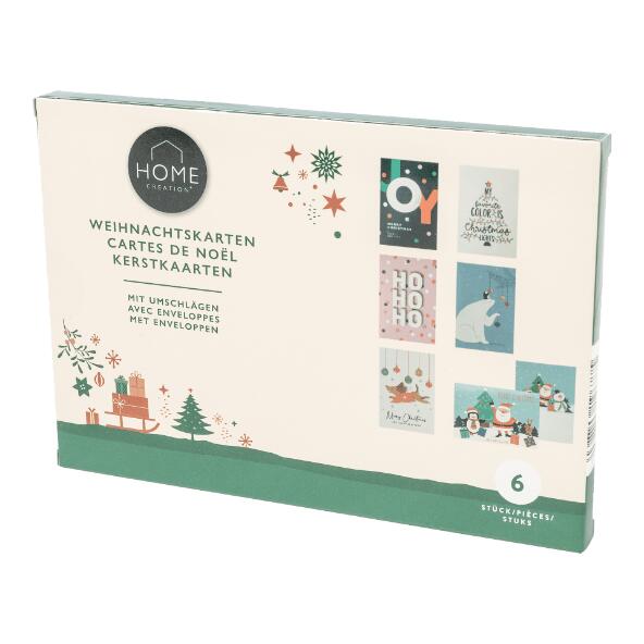 HOME CREATION(R) 				Carte de Noël (6 pcs) ou bon cadeau (2 pcs)