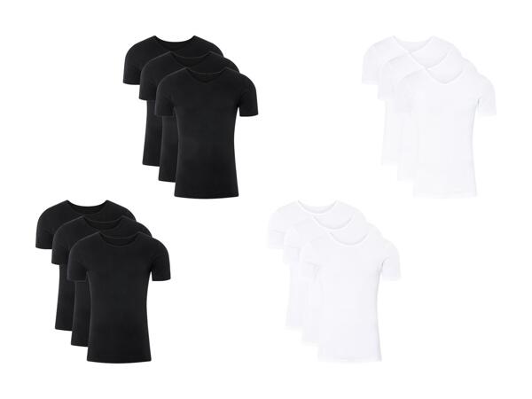 Maillots de corps à fines côtes, set de 3