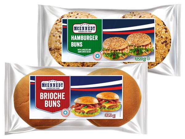 Brioche Buns 4er oder Mehrkornbrötchen 4er