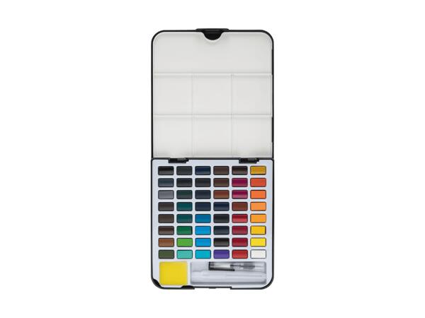 Boîte de peintures aquarelles, 51 pièces