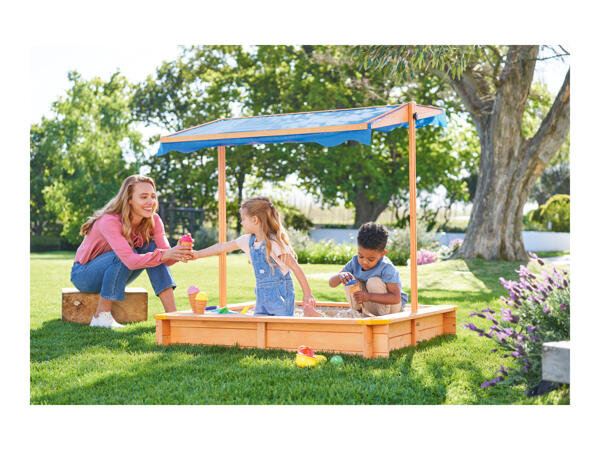 Playtive Sandpit With Sun Shade & Ice Cream Parlour