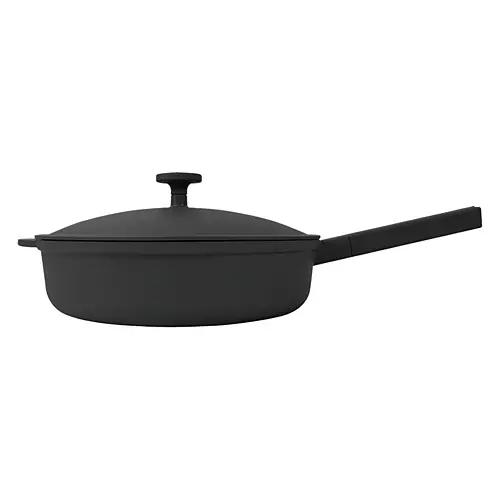 8" Black Mini Cast Aluminum Pan with Lid