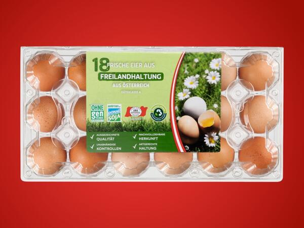 Eier aus Freilandhaltung 18er