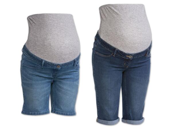 Damen Umstands-Jeansshorts