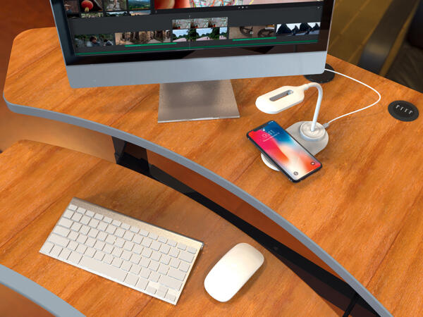 LED Light and Wireless Charger or Twist Video Call Light