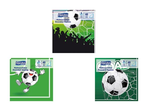 Serviettes avec motifs football