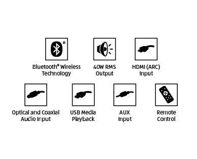 2.0 Channel Bluetooth Soundbar