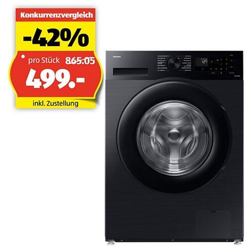 SAMSUNG Waschmaschine Jet 75 Multi (550W), 9 kg, WW90CGC04AABWS, Schwarz