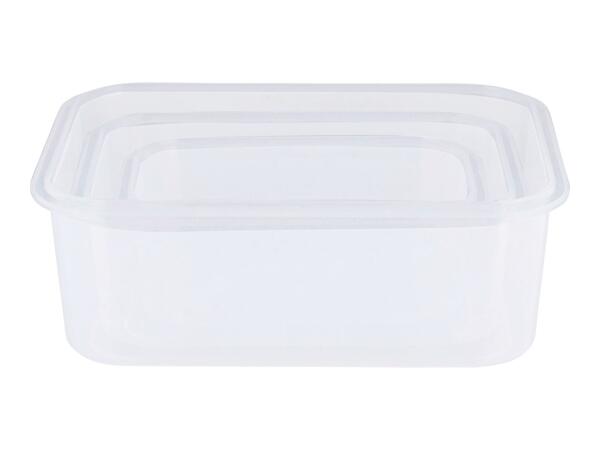 Silvercrest Rectangular Food Storage Container Set - 3 Piece Set
