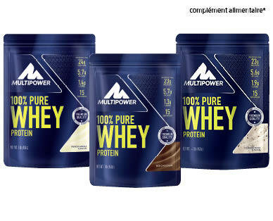 MULTIPOWER(R)
POUDRE PROTÉINÉE 100 % PURE WHEY