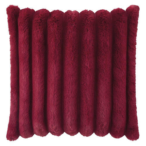 20" x 20" Cozy Accent Pillow, Red Ribbed