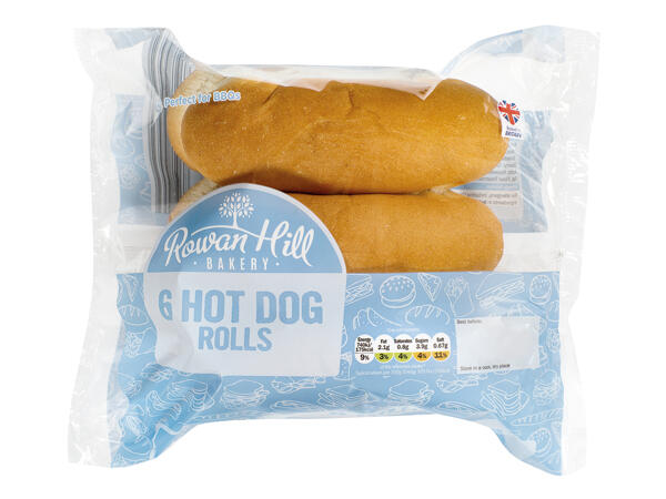 Rowan Hill Bakery 6 Hot Dog Rolls