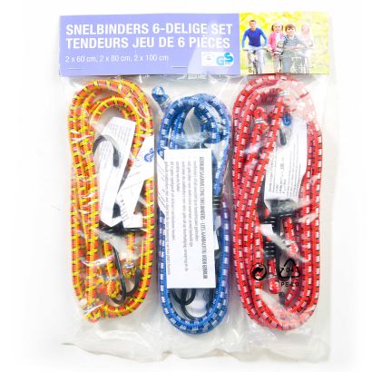 Élastiques à bagages, 6 pcs