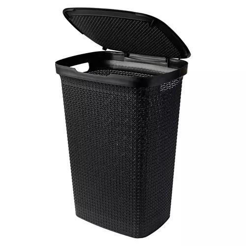 Decorative Laundry Hamper, Dark Grey