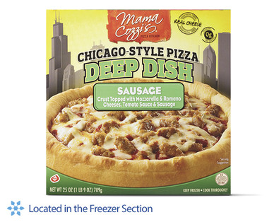 Mama Cozzi's Pizza Kitchen Chicago-Style Deep Dish Sausage or Pepperoni Pizza