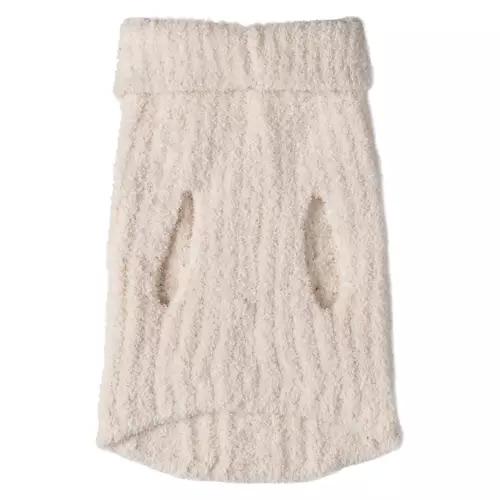 Pet Ultra Cozy Super Soft Sweater, Cable-Knit Cream, M