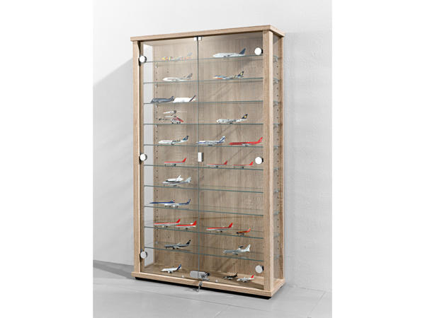 Oak Collector's Display Cabinet