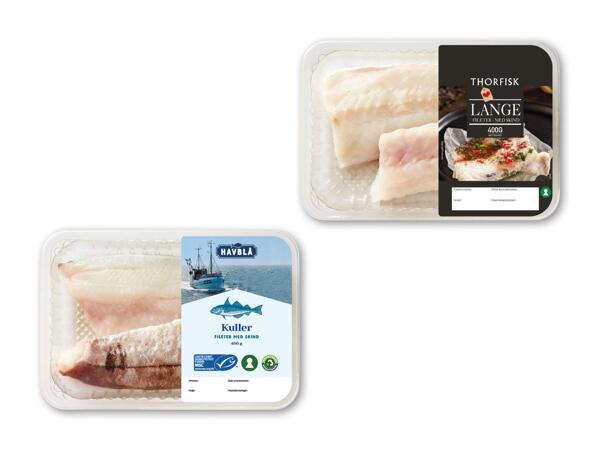 HAVBLÅ/​THORFISK Kuller- eller langefileter med skind