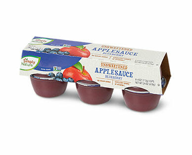 Simply Nature Applesauce Cups Granny Smith or Blueberry