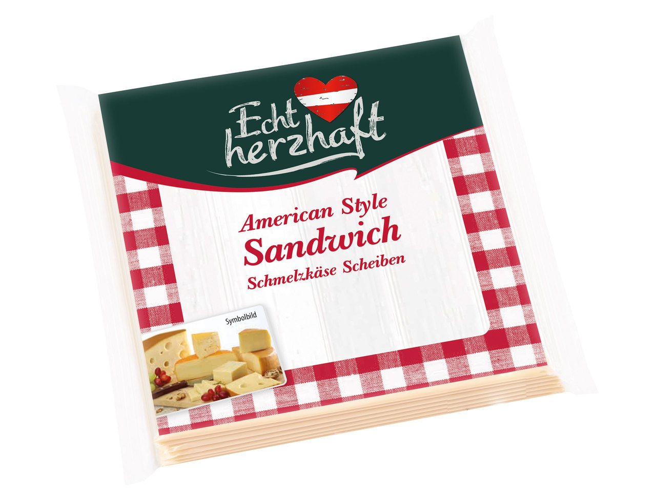 ECHT HERZHAFT Sandwich Schmelzkäse-Scheiben