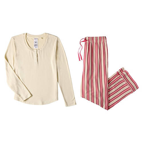 2 Piece Ladies Winter Pajama Set - Red, S