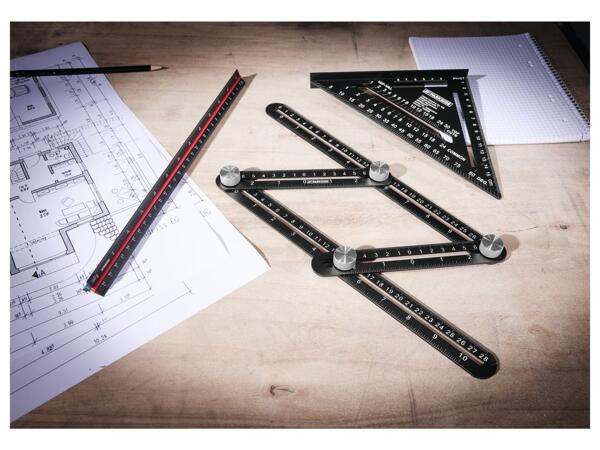 Multi-angle ruler, architect triangular scale or quick square