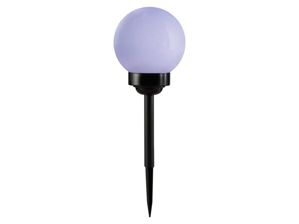 LED solar ball lights with ground spike